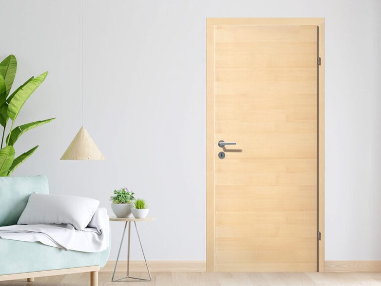 Innentür mit Zarge /  Ahorn Schlicht quer / naturlackiert