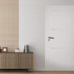 Innentür mit auslaufender Kassettenfräsung weiß