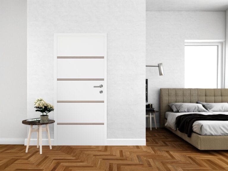Innentür mit Lisenen Holzoptik