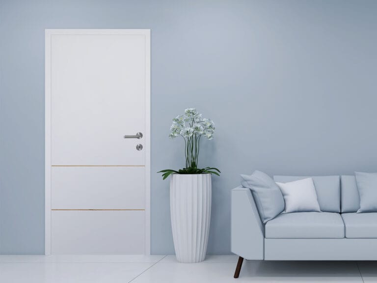 Innentür mit Lisenen Holzoptik