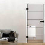 Ganzglastür mit Zarge 3D Industrie Float