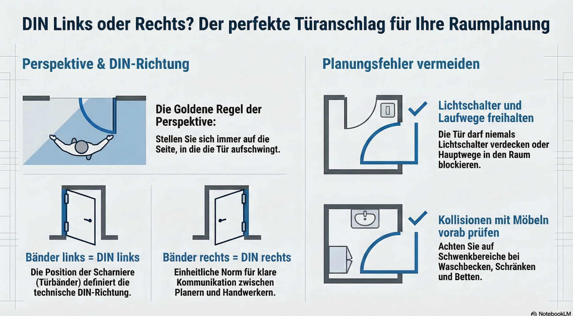 Grafik zur Erklärung von DIN rechts bzw. links.