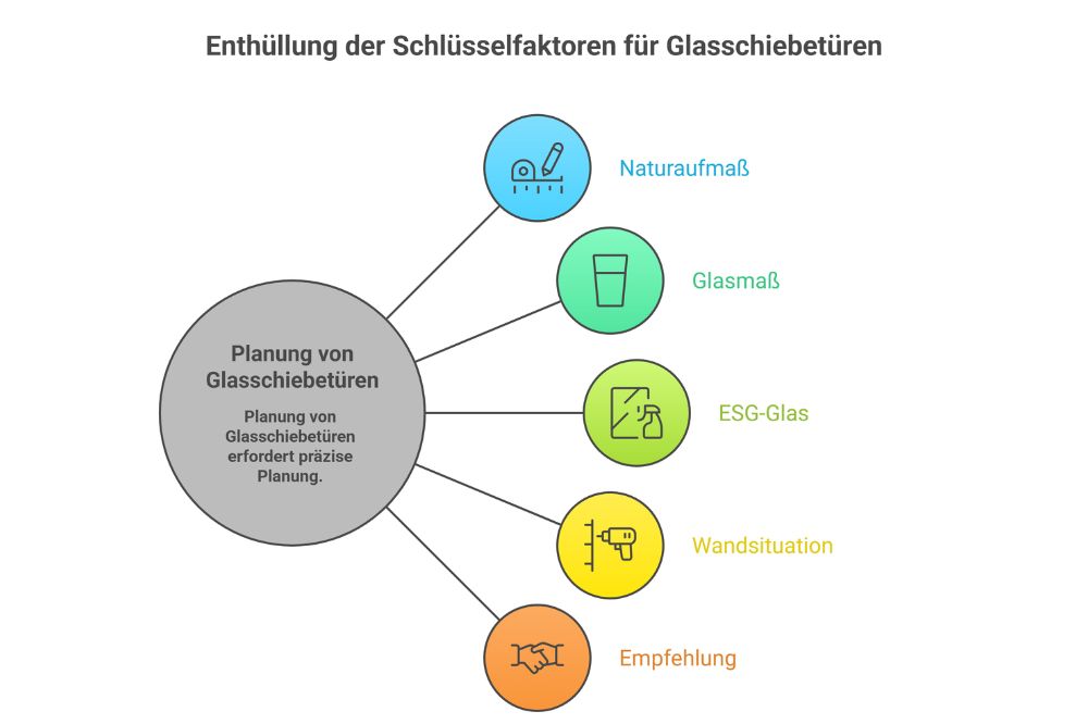 Grafik Schlüsselfaktoren für Glasschiebetüren