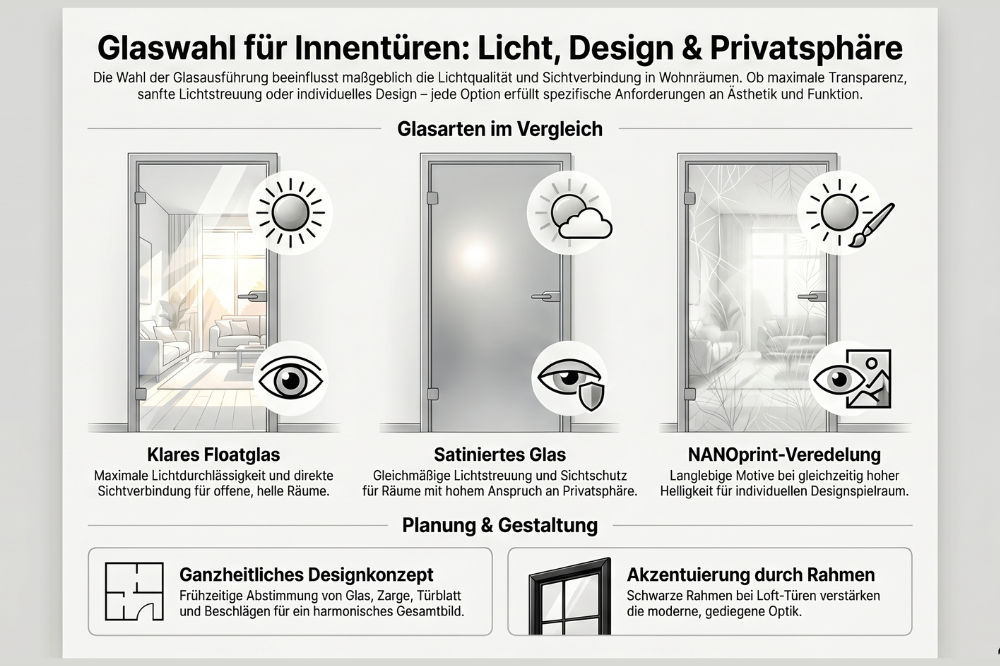 Glaswahl für Innentüren