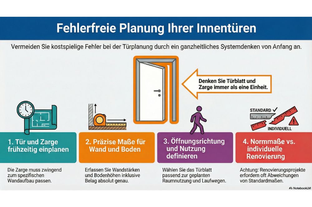 Grafik für die fehlerfreie Planung einer Innentüre. 