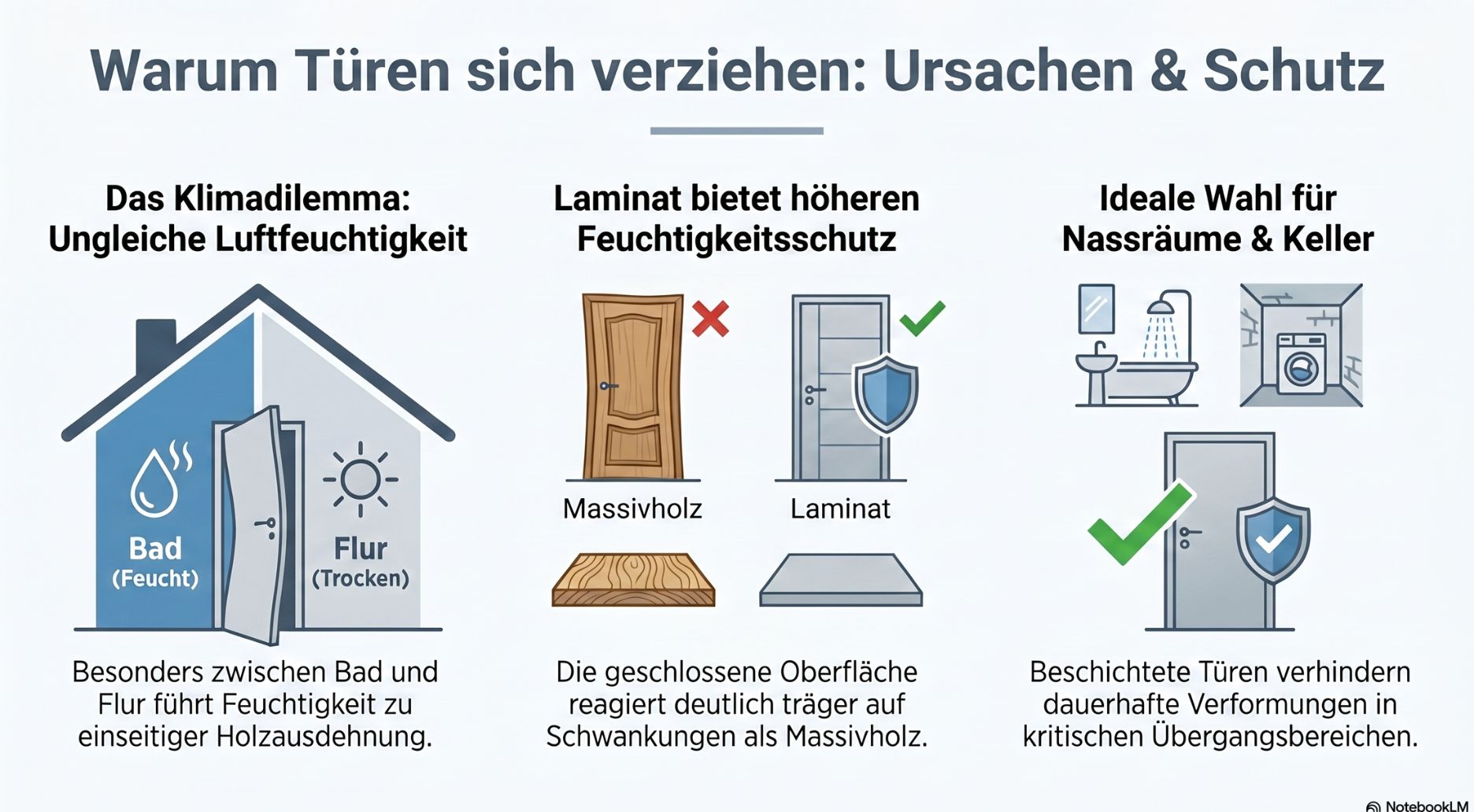 Grafik warum Türen sich verziehen
