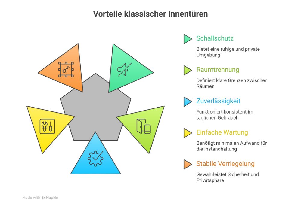 Grafik zu Vorteilen einer klassischen Innentür