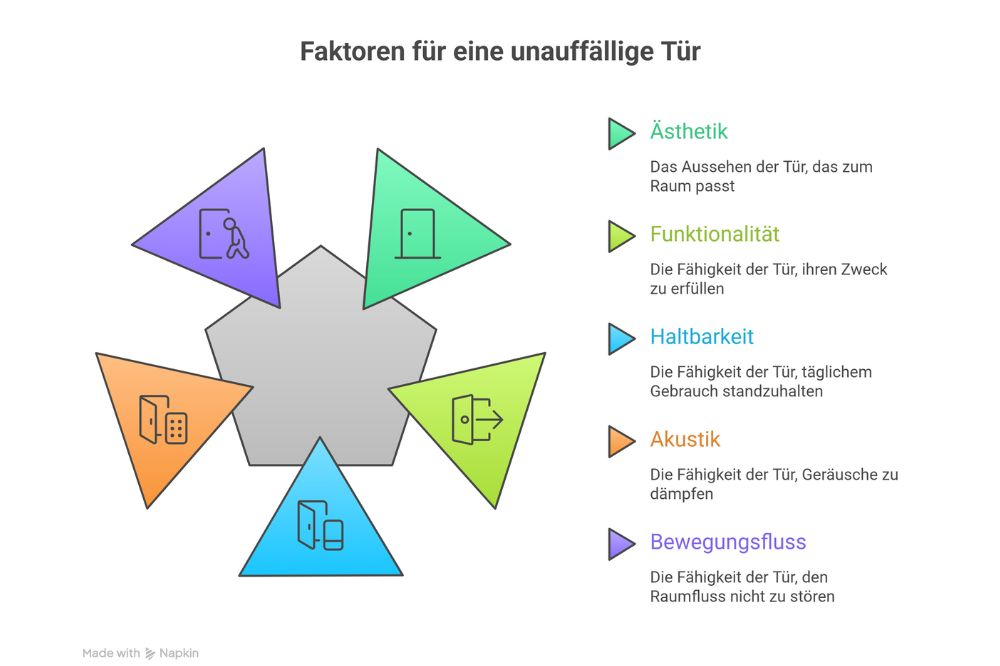 Faktoren für unauffällige Türen