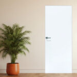 Zargenlose Tür weiß