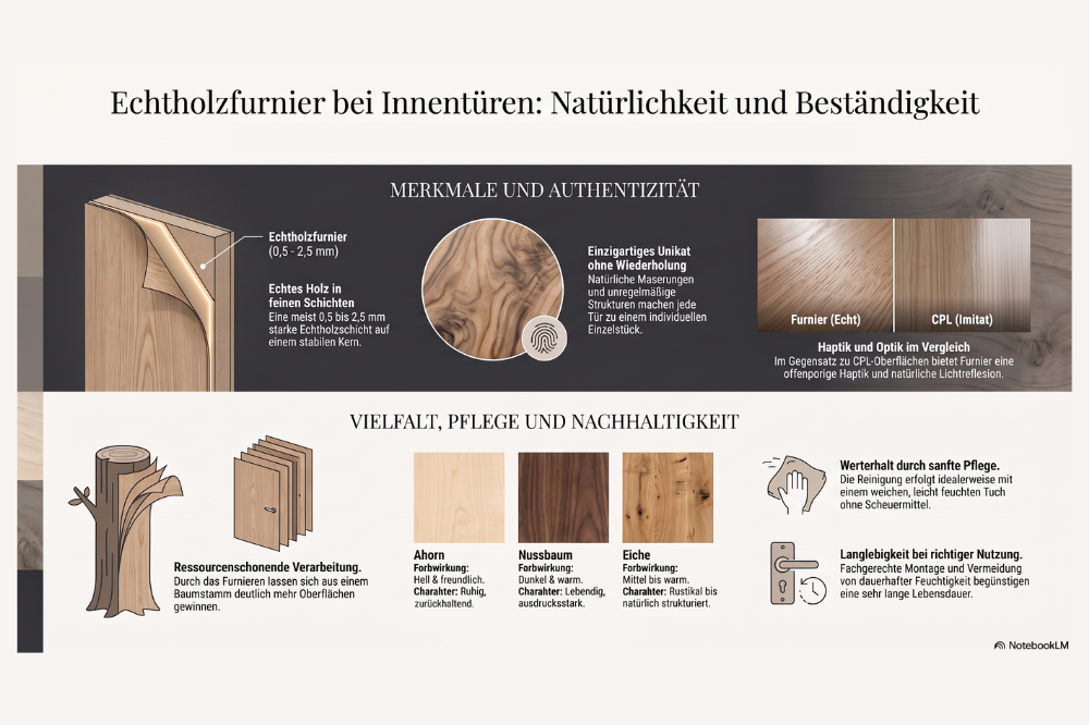 Echtholzfurnier bei Innentüren