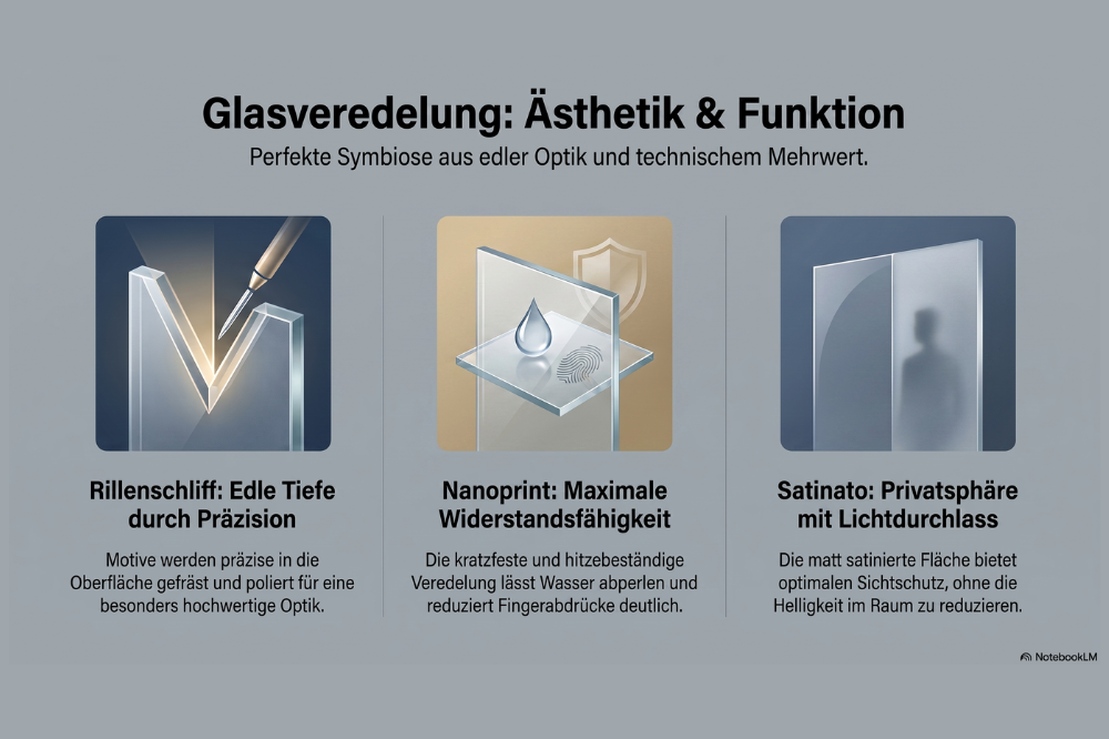 Glasveredelungen im Vergleich